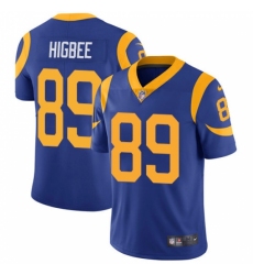 Men's Nike Los Angeles Rams #89 Tyler Higbee Royal Blue Alternate Vapor Untouchable Limited Player NFL Jersey