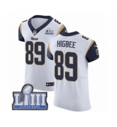 Men's Nike Los Angeles Rams #89 Tyler Higbee White Vapor Untouchable Elite Player Super Bowl LIII Bound NFL Jersey