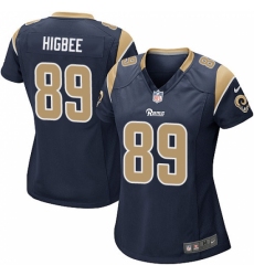 Women's Nike Los Angeles Rams #89 Tyler Higbee Game Navy Blue Team Color NFL Jersey