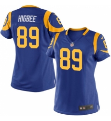 Women's Nike Los Angeles Rams #89 Tyler Higbee Game Royal Blue Alternate NFL Jersey