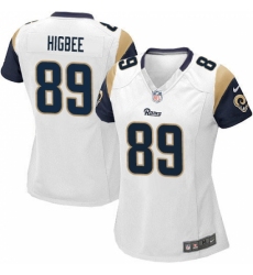 Women's Nike Los Angeles Rams #89 Tyler Higbee Game White NFL Jersey