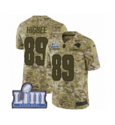 Youth Nike Los Angeles Rams #89 Tyler Higbee Limited Camo 2018 Salute to Service Super Bowl LIII Bound NFL Jersey
