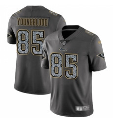 Men's Nike Los Angeles Rams #85 Jack Youngblood Gray Static Vapor Untouchable Limited NFL Jersey