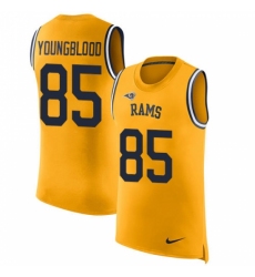 Men's Nike Los Angeles Rams #85 Jack Youngblood Limited Gold Rush Player Name & Number Tank Top NFL Jersey