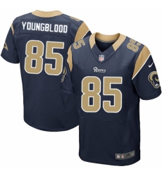 Men's Nike Los Angeles Rams #85 Jack Youngblood Navy Blue Team Color Vapor Untouchable Elite Player NFL Jersey