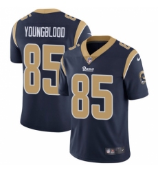 Men's Nike Los Angeles Rams #85 Jack Youngblood Navy Blue Team Color Vapor Untouchable Limited Player NFL Jersey