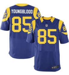 Men's Nike Los Angeles Rams #85 Jack Youngblood Royal Blue Alternate Vapor Untouchable Elite Player NFL Jersey
