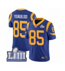 Men's Nike Los Angeles Rams #85 Jack Youngblood Royal Blue Alternate Vapor Untouchable Limited Player Super Bowl LIII Bound NFL Jersey