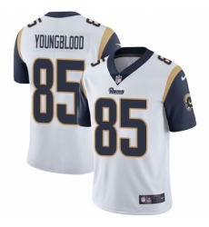 Men's Nike Los Angeles Rams #85 Jack Youngblood White Vapor Untouchable Limited Player NFL Jersey