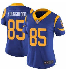 Women's Nike Los Angeles Rams #85 Jack Youngblood Elite Royal Blue Alternate NFL Jersey