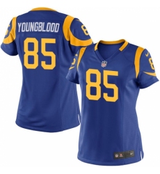 Women's Nike Los Angeles Rams #85 Jack Youngblood Game Royal Blue Alternate NFL Jersey