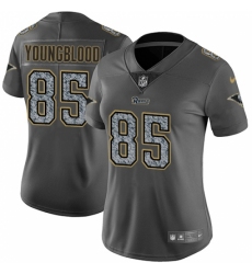 Women's Nike Los Angeles Rams #85 Jack Youngblood Gray Static Vapor Untouchable Limited NFL Jersey