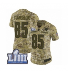 Women's Nike Los Angeles Rams #85 Jack Youngblood Limited Camo 2018 Salute to Service Super Bowl LIII Bound NFL Jersey