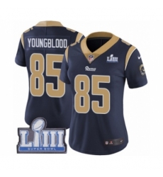 Women's Nike Los Angeles Rams #85 Jack Youngblood Navy Blue Team Color Vapor Untouchable Limited Player Super Bowl LIII Bound NFL Jersey