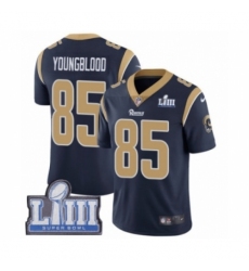 Youth Nike Los Angeles Rams #85 Jack Youngblood Navy Blue Team Color Vapor Untouchable Limited Player Super Bowl LIII Bound NFL Jersey