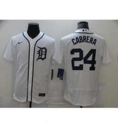 Men's Nike Detroit Tigers #24 Miguel Cabrera White Home Stitched Jersey