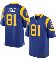 Men's Nike Los Angeles Rams #81 Torry Holt Game Royal Blue Alternate NFL Jersey