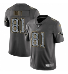 Men's Nike Los Angeles Rams #81 Torry Holt Gray Static Vapor Untouchable Limited NFL Jersey