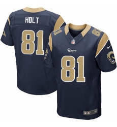 Men's Nike Los Angeles Rams #81 Torry Holt Navy Blue Team Color Vapor Untouchable Elite Player NFL Jersey