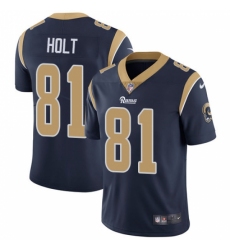 Men's Nike Los Angeles Rams #81 Torry Holt Navy Blue Team Color Vapor Untouchable Limited Player NFL Jersey