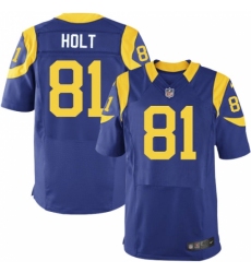 Men's Nike Los Angeles Rams #81 Torry Holt Royal Blue Alternate Vapor Untouchable Elite Player NFL Jersey