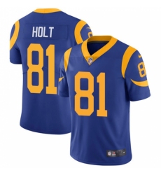 Men's Nike Los Angeles Rams #81 Torry Holt Royal Blue Alternate Vapor Untouchable Limited Player NFL Jersey