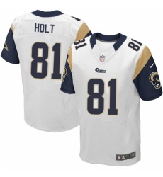 Men's Nike Los Angeles Rams #81 Torry Holt White Vapor Untouchable Elite Player NFL Jersey