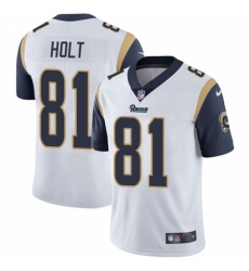 Men's Nike Los Angeles Rams #81 Torry Holt White Vapor Untouchable Limited Player NFL Jersey