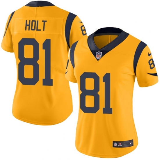 Women's Nike Los Angeles Rams #81 Torry Holt Limited Gold Rush Vapor Untouchable NFL Jersey Women's Nike Los Angeles Rams #81 Torry Holt Limited Gold Rush Vapor Untouchable NFL Jersey