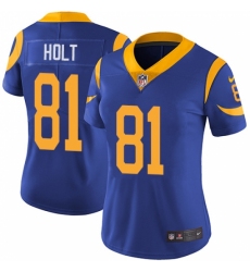Women's Nike Los Angeles Rams #81 Torry Holt Royal Blue Alternate Vapor Untouchable Limited Player NFL Jersey