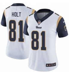 Women's Nike Los Angeles Rams #81 Torry Holt White Vapor Untouchable Limited Player NFL Jersey