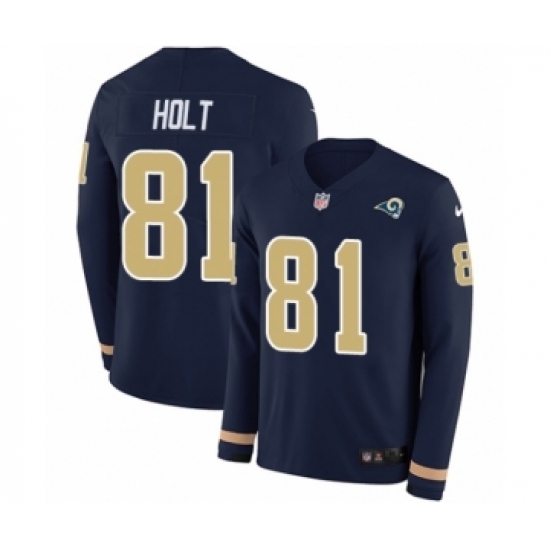 Youth Nike Los Angeles Rams #81 Torry Holt Limited Navy Blue Therma Long Sleeve NFL Jersey Youth Nike Los Angeles Rams #81 Torry Holt Limited Navy Blue Therma Long Sleeve NFL Jersey