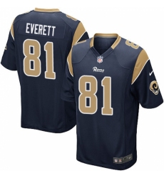 Men's Nike Los Angeles Rams #81 Gerald Everett Game Navy Blue Team Color NFL Jersey