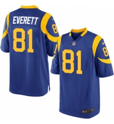 Men's Nike Los Angeles Rams #81 Gerald Everett Game Royal Blue Alternate NFL Jersey