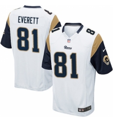 Men's Nike Los Angeles Rams #81 Gerald Everett Game White NFL Jersey