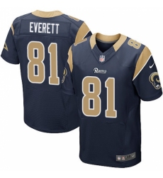 Men's Nike Los Angeles Rams #81 Gerald Everett Navy Blue Team Color Vapor Untouchable Elite Player NFL Jersey