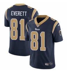 Men's Nike Los Angeles Rams #81 Gerald Everett Navy Blue Team Color Vapor Untouchable Limited Player NFL Jersey