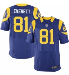 Men's Nike Los Angeles Rams #81 Gerald Everett Royal Blue Alternate Vapor Untouchable Elite Player NFL Jersey