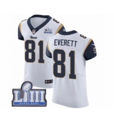 Men's Nike Los Angeles Rams #81 Gerald Everett White Vapor Untouchable Elite Player Super Bowl LIII Bound NFL Jersey