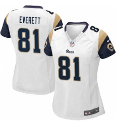 Women's Nike Los Angeles Rams #81 Gerald Everett Game White NFL Jersey