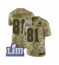 Youth Nike Los Angeles Rams #81 Gerald Everett Limited Camo 2018 Salute to Service Super Bowl LIII Bound NFL Jersey