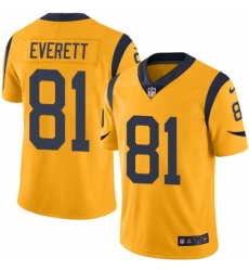 Youth Nike Los Angeles Rams #81 Gerald Everett Limited Gold Rush Vapor Untouchable NFL Jersey