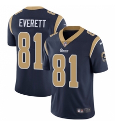 Youth Nike Los Angeles Rams #81 Gerald Everett Navy Blue Team Color Vapor Untouchable Limited Player NFL Jersey