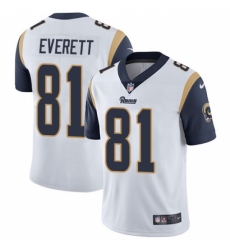 Youth Nike Los Angeles Rams #81 Gerald Everett White Vapor Untouchable Limited Player NFL Jersey