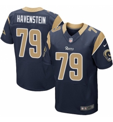 Men's Nike Los Angeles Rams #79 Rob Havenstein Navy Blue Team Color Vapor Untouchable Elite Player NFL Jersey