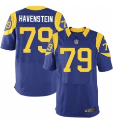 Men's Nike Los Angeles Rams #79 Rob Havenstein Royal Blue Alternate Vapor Untouchable Elite Player NFL Jersey