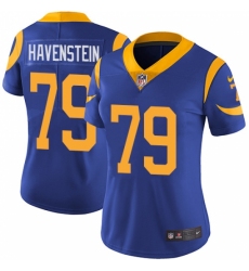 Women's Nike Los Angeles Rams #79 Rob Havenstein Elite Royal Blue Alternate NFL Jersey