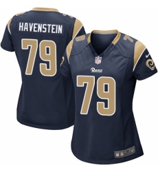 Women's Nike Los Angeles Rams #79 Rob Havenstein Game Navy Blue Team Color NFL Jersey