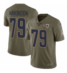 Youth Nike Los Angeles Rams #79 Rob Havenstein Limited Olive 2017 Salute to Service NFL Jersey