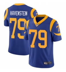 Youth Nike Los Angeles Rams #79 Rob Havenstein Royal Blue Alternate Vapor Untouchable Limited Player NFL Jersey